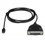 StarTech.com USB-C į lygiagretųjį spausdintuvo kabelį, juodas, USB C, DB25, 1,83 m, Vyriškas/Moteriškas, CE, RoHS