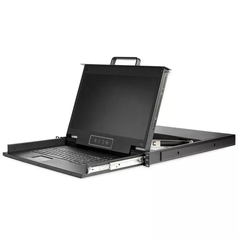 StarTech.com 1U LCD KVM konsolė su 17,3 colių HD monitoriumi, VGA, USB, 1080p