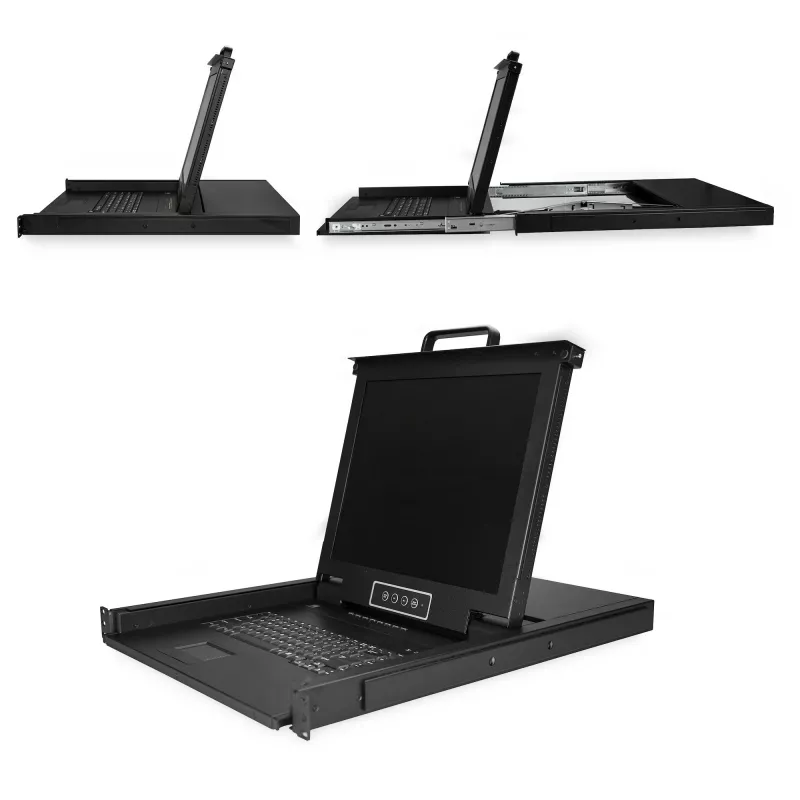 StarTech.com 8 prievadų stelažinis KVM konsolė su 6 pėdų kabeliais - integruotas KVM jungiklis su 17 colių LCD monitoriumi - pilnai įrengtas 1U LCD KVM stalčius - OSD KVM - patvarus 50 000 MTBF - USB + VGA palaikymas