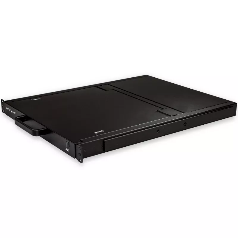 StarTech.com 8 prievadų stelažinis KVM konsolė su 6 pėdų kabeliais - integruotas KVM jungiklis su 17 colių LCD monitoriumi - pilnai įrengtas 1U LCD KVM stalčius - OSD KVM - patvarus 50 000 MTBF - USB + VGA palaikymas