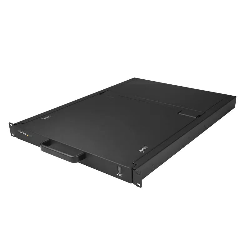 „StarTech.com“ 16 prievadų stelažinis KVM konsolė su 6 pėdų kabeliais – integruotas KVM jungiklis su 19 colių LCD monitoriumi – pilnai įrengtas 1U LCD KVM stalčius – OSD KVM – patvarus 50 000 MTBF – USB + VGA palaikymas