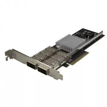 „StarTech.com“ dviejų prievadų 40G QSFP+ tinklo plokštė – „Intel XL710“ atvira QSFP+ konvergencinė adapterė – PCIe 40 gigabitų Ethernet serverio NIC – 40GbE šviesolaidinė LAN plokštė – „Dell PowerEdge HPE ProLiant“