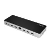 StarTech.com USB-C Dock – Dviejų monitorių HDMI ir DisplayPort 4K 30Hz – USB Type-C nešiojamojo kompiuterio dokas su 60W įkrovimu, SD, 4 prievadų USB-A 3.0 šakotuvu, GbE, garsu – suderinamas su Thunderbolt 3