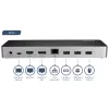 StarTech.com USB-C Dock – Dviejų monitorių HDMI ir DisplayPort 4K 30Hz – USB Type-C nešiojamojo kompiuterio dokas su 60W įkrovimu, SD, 4 prievadų USB-A 3.0 šakotuvu, GbE, garsu – suderinamas su Thunderbolt 3