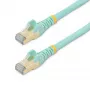 StarTech.com 2m CAT6a Ethernet kabelis - 10 Gigabit ekranuotas, be užkablių RJ45, 100W PoE jungiamasis laidas - 10GbE STP tinklo kabelis su įtempimo mažinimu - Aqua, individualiai testuotas, laidų sujungimas UL sertifikuotas/TIA