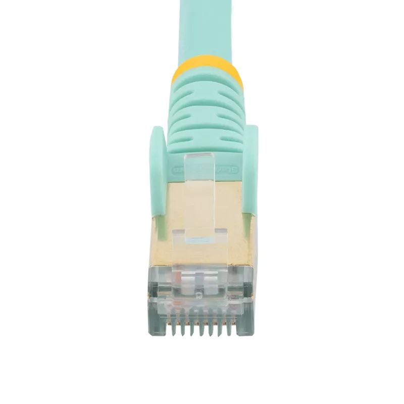 StarTech.com 2m CAT6a Ethernet kabelis - 10 Gigabit ekranuotas, be užkablių RJ45, 100W PoE jungiamasis laidas - 10GbE STP tinklo kabelis su įtempimo mažinimu - Aqua, individualiai testuotas, laidų sujungimas UL sertifikuotas/TIA