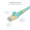 StarTech.com 2m CAT6a Ethernet kabelis - 10 Gigabit ekranuotas, be užkablių RJ45, 100W PoE jungiamasis laidas - 10GbE STP tinklo kabelis su įtempimo mažinimu - Aqua, individualiai testuotas, laidų sujungimas UL sertifikuotas/TIA