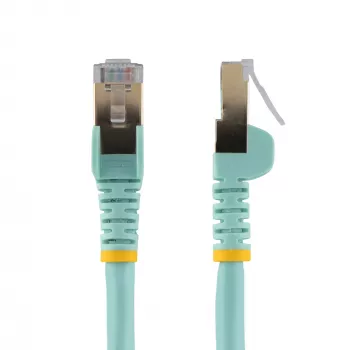 StarTech.com 1m CAT6a Ethernet kabelis - 10 Gigabit ekranuotas belaisvis RJ45 100W PoE jungiamasis laidas - 10GbE STP tinklo kabelis su įtempimo mažinimu - Aqua individualiai išbandytas / laidai UL sertifikuoti / TIA
