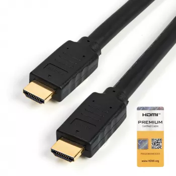 StarTech.com 15ft (5m) Premium Certified HDMI 2.0 laidas su Ethernet - Didelės spartos Ultra HD 4K 60Hz HDMI laidas HDR10 - Ilgas HDMI kabelis (Kištukas/Kištukas) - UHD monitoriams, televizoriams, ekranams