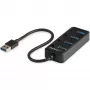 StarTech.com 4 prievadų USB 3.0 šakotuvas – USB-A į 4x USB 3.0 Type-A su atskirais įjungimo/išjungimo jungikliais – SuperSpeed 5Gbps USB 3.1/3.2 Gen 1 – maitinamas iš USB magistralės – nešiojamas – 25 cm integruotas kabelis