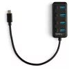 StarTech.com 4 prievadų USB-C šakotuvas - USB-C į 4x USB 3.0 Type-A prievadus su atskirais įjungimo/išjungimo jungikliais - SuperSpeed 5Gbps USB 3.2 Gen 1 - maitinamas iš USB - nešiojamas - 25 cm pritvirtintas kabelis