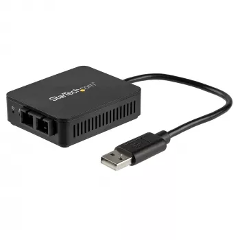 „StarTech.com“ USB į šviesolaidžio keitiklis – 100Mbps – USB 2.0 į šviesolaidžio tinklo adapteris – 100Base-FX SC moteriškas duplex daugiamodis šviesolaidis – 2 km – kompaktiškas USB į šviesolaidžio LAN