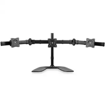StarTech.com Trijų monitorių stovas stalviršiui - šarnyrinis, spaustuvinis, 24 kg, 33 cm (13 col.), 68,6 cm (27 col.), 100 x 100 mm, juodas