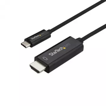 StarTech.com 2 m USB-C į HDMI laidas – 4K 60Hz USB Type-C į HDMI 2.0 vaizdo adapterio laidas – suderinamas su Thunderbolt 3 – nešiojamas kompiuteris prie HDMI monitoriaus / ekrano – DP 1.2 Alt Mode HBR2 – juodas