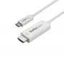 StarTech.com 1 m USB-C į HDMI laidas – 4K 60Hz USB Type C į HDMI 2.0 vaizdo adapterio laidas – suderinamas su Thunderbolt 3 – nešiojamojo kompiuterio prijungimas prie HDMI monitoriaus / ekrano – DP 1.2 Alt Mode HBR2 – baltas
