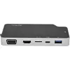 StarTech.com USB-C kelių prievadų adapteris - USB-C į 4K HDMI arba VGA vaizdą su 100W Power Delivery perdavimu, 2 prievadų 10Gbps USB šakotuvas, MicroSD, GbE - USB 3.1 Gen 2 Type-C mini/kelioninis dokas