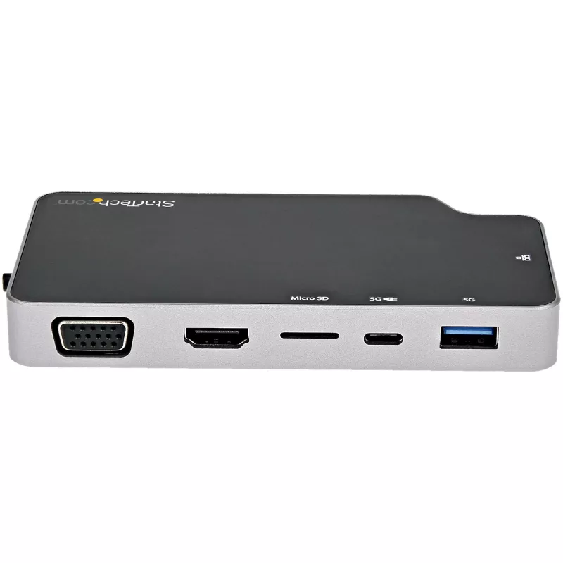 StarTech.com USB-C kelių prievadų adapteris - USB-C į 4K HDMI arba VGA vaizdą su 100W Power Delivery perdavimu, 2 prievadų 10Gbps USB šakotuvas, MicroSD, GbE - USB 3.1 Gen 2 Type-C mini/kelioninis dokas