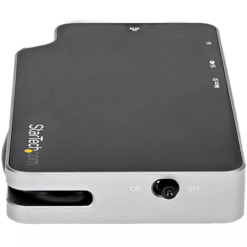 StarTech.com USB-C kelių prievadų adapteris - USB-C į 4K HDMI arba VGA vaizdą su 100W Power Delivery perdavimu, 2 prievadų 10Gbps USB šakotuvas, MicroSD, GbE - USB 3.1 Gen 2 Type-C mini/kelioninis dokas