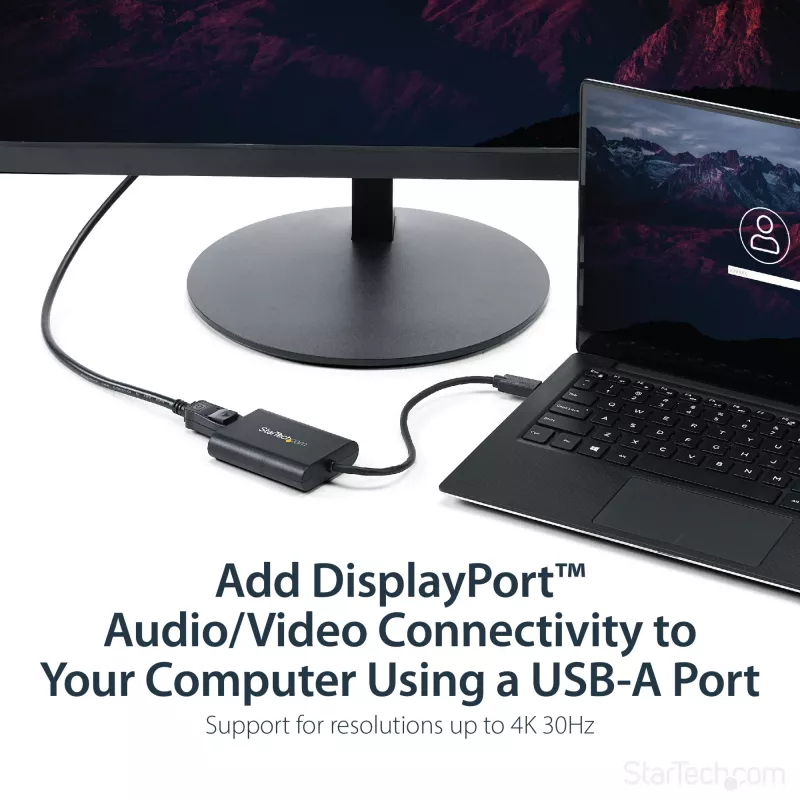 StarTech.com USB 3.0 į DisplayPort adapteris, USB DP monitoro keitiklis, 4K (palaiko tik Windows, nepalaiko macOS/ChromeOS/Linux) - TAA