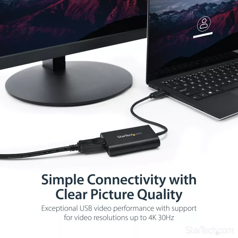 StarTech.com USB 3.0 į DisplayPort adapteris, USB DP monitoro keitiklis, 4K (palaiko tik Windows, nepalaiko macOS/ChromeOS/Linux) - TAA
