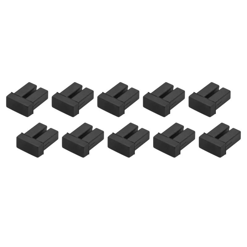 StarTech.com LC SFP dulkių dangteliai - 10 vnt., LC, guma, juodi, tinklo jungikliui, 18 mm, 15 mm