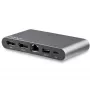 StarTech.com USB-C dokas - 4K dviejų monitorių DisplayPort - Mini nešiojamojo kompiuterio dokavimo stotelė - 100W Power Delivery perdavimas - GbE, 2 prievadų USB-A šakotuvas - USB Type-C kelių prievadų adapteris - 3,3 pėdų kabelis