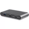 StarTech.com USB-C dokas - 4K dviejų monitorių DisplayPort - Mini nešiojamojo kompiuterio dokavimo stotelė - 100W Power Delivery perdavimas - GbE, 2 prievadų USB-A šakotuvas - USB Type-C kelių prievadų adapteris - 3,3 pėdų kabelis