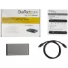 StarTech.com USB-C dokas - 4K dviejų monitorių DisplayPort - Mini nešiojamojo kompiuterio dokavimo stotelė - 100W Power Delivery perdavimas - GbE, 2 prievadų USB-A šakotuvas - USB Type-C kelių prievadų adapteris - 3,3 pėdų kabelis