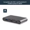 StarTech.com USB-C dokas - 4K dviejų monitorių DisplayPort - Mini nešiojamojo kompiuterio dokavimo stotelė - 100W Power Delivery perdavimas - GbE, 2 prievadų USB-A šakotuvas - USB Type-C kelių prievadų adapteris - 3,3 pėdų kabelis