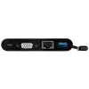 StarTech.com USB-C kelių prievadų adapteris - Mini USB-C dokas su VGA 1080p vaizdu, 60W galios perdavimu, USB 3.1 Gen 1 Type-A 5Gbps, Gigabit Ethernet - Doko stotelė