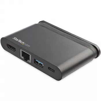 StarTech.com USB-C kelių prievadų adapteris – nešiojamas USB-C dokas su 4K HDMI, 100W PD 3.0 perdavimu, 1x USB-A, 1x USB-C, GbE, Thunderbolt 3 ir USB Type-C nešiojamojo kompiuterio kelioninis dokas, skirtas Mac ir Windows