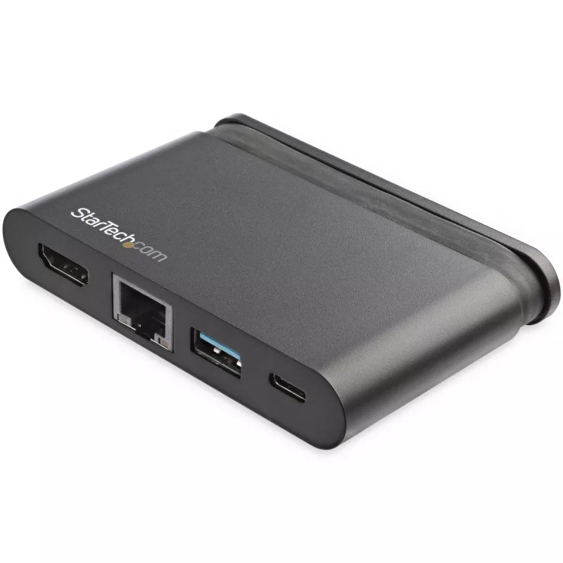 StarTech.com USB-C kelių prievadų adapteris – nešiojamas USB-C dokas su 4K HDMI, 100W PD 3.0 perdavimu, 1x USB-A, 1x USB-C, GbE, Thunderbolt 3 ir USB Type-C nešiojamojo kompiuterio kelioninis dokas, skirtas Mac ir Windows