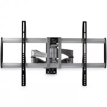 StarTech.com pilno judesio TV laikiklis ant sienos - sunkusis šarnyrinis laikiklis televizoriams nuo 32 iki 75 colių (165 svarų / 75 kg) VESA ekranams - universalus reguliuojamas pakreipimas / pasukimas plokščiaekraniams - sidabrinis