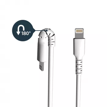 StarTech.com 2m USB-A į Lightning laidas, baltas, armuotas aramidiniu pluoštu