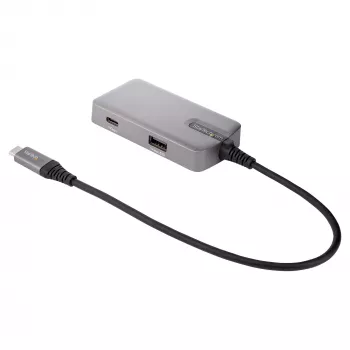 StarTech.com USB-C multiport adapteris - USB-C į 4K 60Hz HDMI 2.0, 100W Power Delivery perdavimas - 3 prievadų 10Gbps USB šakotuvas - Nešiojama USB Type-C mini dokų stotelė - 25 cm laidas