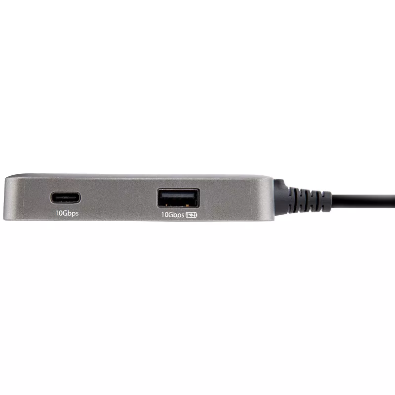 StarTech.com USB-C multiport adapteris - USB-C į 4K 60Hz HDMI 2.0, 100W Power Delivery perdavimas - 3 prievadų 10Gbps USB šakotuvas - Nešiojama USB Type-C mini dokų stotelė - 25 cm laidas