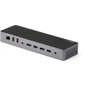 StarTech.com USB-C dokavimo stotelė, skirta MacBook Pro/Air M1/M2/M3/M4, suderinama su Thunderbolt, HDMI/DisplayPort, dviguba 4K 60Hz / viena 8K, USB Type-C, 96W galios tiekimas, USB 10Gbps
