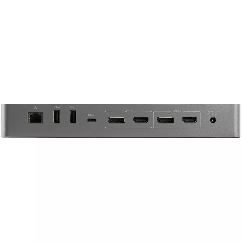 StarTech.com USB-C dokavimo stotelė, skirta MacBook Pro/Air M1/M2/M3/M4, suderinama su Thunderbolt, HDMI/DisplayPort, dviguba 4K 60Hz / viena 8K, USB Type-C, 96W galios tiekimas, USB 10Gbps