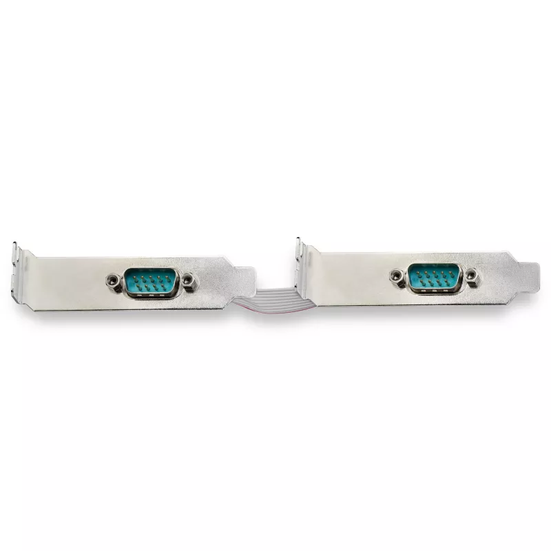 „StarTech.com“ 2 prievadų PCI Express RS232 nuoseklioji adapterio kortelė – PCIe RS232 nuosekliojo pagrindinio valdiklio kortelė – PCIe į nuoseklųjį DB9 – 16950 UART – žemo profilio plėtinio kortelė – skirta „Windows“ ir „Linux“