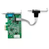 „StarTech.com“ 2 prievadų PCI Express RS232 nuoseklioji adapterio kortelė – PCIe RS232 nuosekliojo pagrindinio valdiklio kortelė – PCIe į nuoseklųjį DB9 – 16950 UART – žemo profilio plėtinio kortelė – skirta „Windows“ ir „Linux“