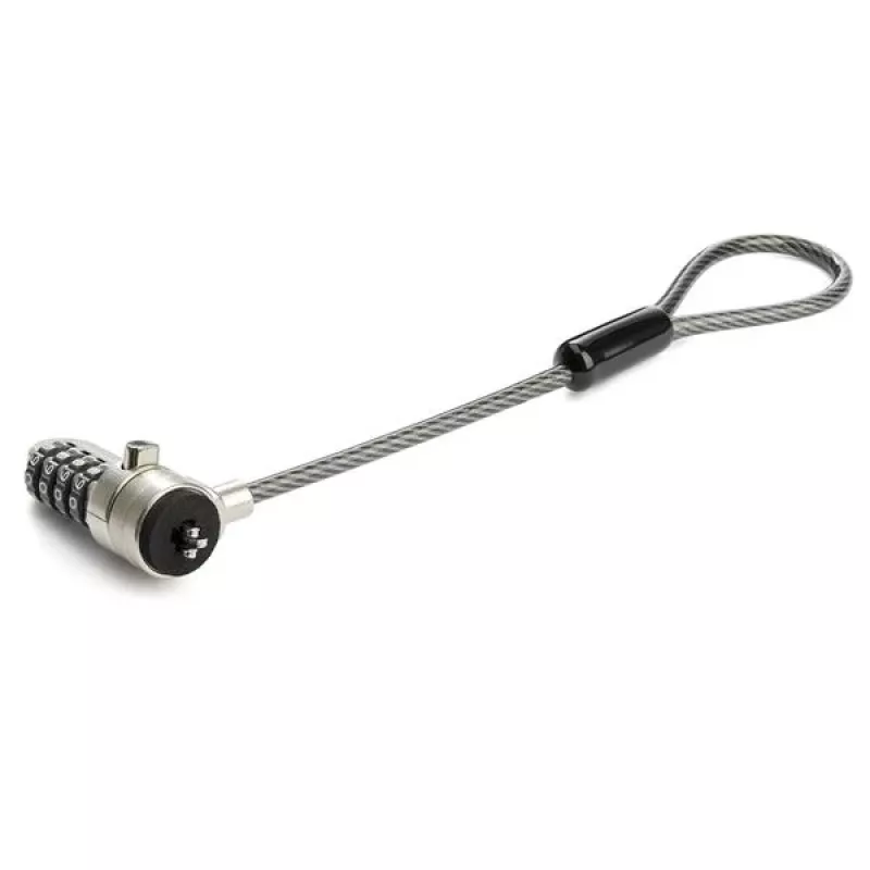 StarTech.com Universalus nešiojamojo kompiuterio užrakto plėtinio kilpas - 6 inch (15 cm) apsauginis 4 skaitmenų kombinacinis K-Slot užraktas - kompiuterio saugumo kabelis, skirtas sukurti dvigubą/daugiagalvį užraktą keliems įrenginiams