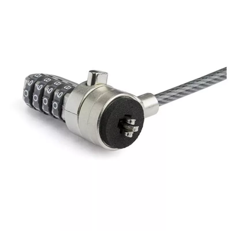StarTech.com Universalus nešiojamojo kompiuterio užrakto plėtinio kilpas - 6 inch (15 cm) apsauginis 4 skaitmenų kombinacinis K-Slot užraktas - kompiuterio saugumo kabelis, skirtas sukurti dvigubą/daugiagalvį užraktą keliems įrenginiams