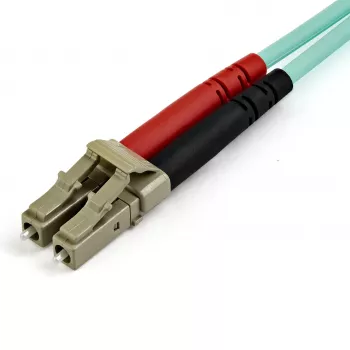 StarTech.com 15m (50ft) LC/UPC į LC/UPC OM3 daugiamodis šviesolaidinis kabelis, pilnas dupleksas 50/125µm, 100G, maži įterpimo nuostoliai, LSZH