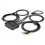 StarTech.com SV211HDUA4K 2 prievadų HDMI KVM jungiklis - 4K 60Hz - kompaktiškas dviejų prievadų UHD/Ultra HD USB stalinis KVM jungiklis su integruotais 1,2 m kabeliais ir garsu - maitinamas per USB - nuotolinis perjungimas - MacBook ThinkPad
