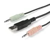 StarTech.com SV211HDUA4K 2 prievadų HDMI KVM jungiklis - 4K 60Hz - kompaktiškas dviejų prievadų UHD/Ultra HD USB stalinis KVM jungiklis su integruotais 1,2 m kabeliais ir garsu - maitinamas per USB - nuotolinis perjungimas - MacBook ThinkPad