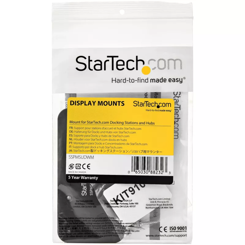 StarTech.com Docking Station Mount - plieninis tvirtinimo rinkinys, juodas