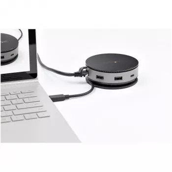 StarTech.com USB-C kelių prievadų adapteris – USB 3.1 Gen 2 10Gbps Type-C mini dokas su 4K 60Hz HDMI/DisplayPort arba 1080p VGA, 75W PD perdavimu, 3 prievadų USB šakotuvu, GbE – mobilioji stotelė