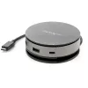 StarTech.com USB-C kelių prievadų adapteris – USB 3.1 Gen 2 10Gbps Type-C mini dokas su 4K 60Hz HDMI/DisplayPort arba 1080p VGA, 75W PD perdavimu, 3 prievadų USB šakotuvu, GbE – mobilioji stotelė