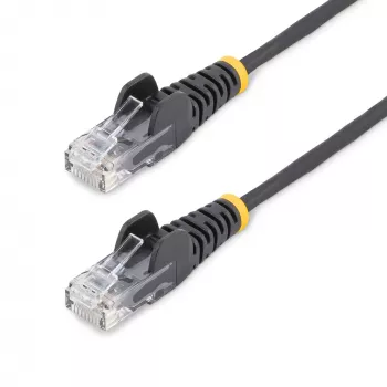 StarTech.com 2,5 m CAT6 kabelis - plonas - su apsaugotais RJ45 jungtimis - juodas