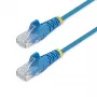StarTech.com 2,5 m CAT6 laidas - plonas - su apsaugotais RJ45 kištukais - mėlynas